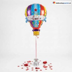 Heissluftballon Folienballon Love Bunt 