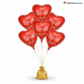 Herz Ballon Rot I Love You