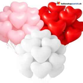 Herz Latexballon 10 Stück 30cm