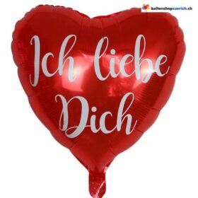 Ich liebe Dich Herz Folienballon Rot