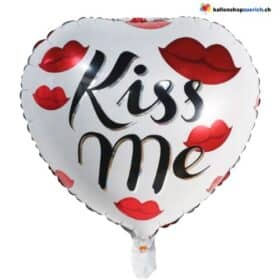 Kiss me - Love Folienballon Luftballon Liebe Herz