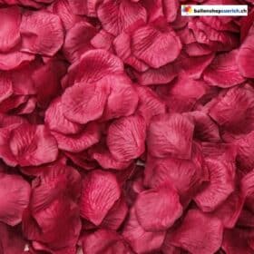 Künstliche Rosenblätter Weinrot 100 Stück