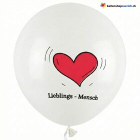 Lieblingsmensch Latex Ballon Weiss