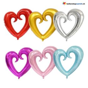 Luftballon gross Herz Luftballon Heliumballon Folienballon für Valentinstag Hochzeitsfeier Dekoration Love Liebe