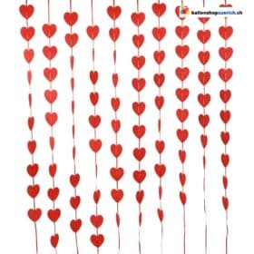 Set ca. 100 Herze Hochzeitsdekorationen Valentinstag rote Herz Banner Girlande Flies Liebe Vorhang Hochzeit Dekor