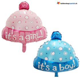 Luftballon Its a Boy Its a Girl Schnüller Nuggi Baby Shower Geburt Mädchen Bube Knabe