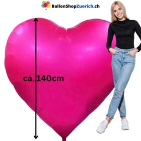 XXXL Luftballon grosses Herz Pink / Rosa