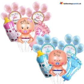 1 set baby shower baby boy girl foil balloon