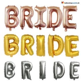 Juego de letras con globos para NOVIA