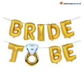 Ghirlanda di anelli per la futura sposa, palloncini con lettere, palloncini in alluminio, decorazioni per la festa di San Valentino, fidanzamento, amore