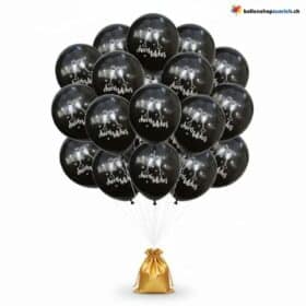 Cheers Bitches Ballon Schwarz JGA Deko 5er Set 