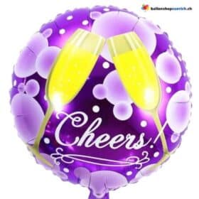 Luftballon Cheers Sekt Geschenk Dekoration Geburtstag Party Heliumballon Champagner