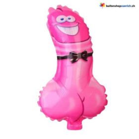 Smile Penis Folienballon Pink