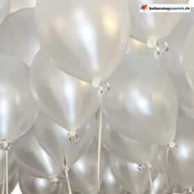 10 grandi palloncini bianco perla, palloncini ad elio, lattice di gomma naturale, per compleanni, matrimoni, funerali, comunioni, ecc.