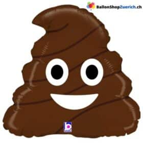 Emoji Poo Scheisse Kakke Helium Ballon Turnschuh Smiley Luftballon Heliumballon