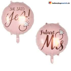 Folienballon She Said Yes Future Mrs Rose Gold 55 cm