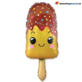 Luftballon Glace Eis Braun Schokolade - Have a cool Day - Smiley Heliumballon Geburtstag Dekoration