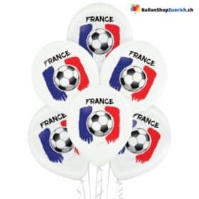 Luftballons 5 Stück Frankreich France Fussball Latex Luftballons Ball Fussball Ballon Mann Junge EM WM Event Dekorationen
