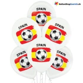 Luftballons 5 Stück Spanien Fussball Latex Luftballons Ball Fussball Ballon Mann Junge EM WM Event Dekorationen