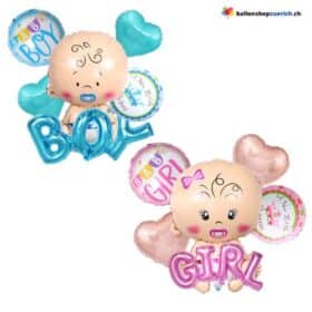 Luftballons 6 Stück Set Baby Shower Baby Girl Boy "A new little Prince / Princess"