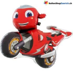 Мотоциклетна повітряна кулька Рікі Зум Посмішка - Гелієві повітряні кульки з фольгованих кульок Прикраси з повітряних кульок для дітей