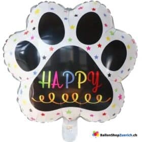 Festa de aniversário com tema de pegadas de cachorro e gato. Decorações para comemorar com seu(sua) amado(a) e tirar lindas fotos. Balão