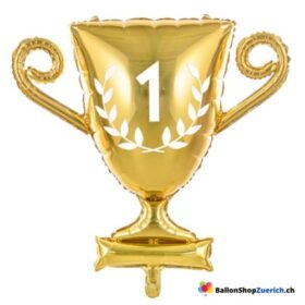 Pokal 1 Gold Championship Trophy Folienballon Sport Motto Party Ballon Kinder Geburtstag Party Dekorationen
