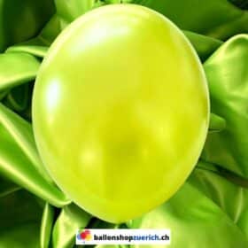 Apfelgrün Metallic Perl 1A Qualität Luftballons Heliumballons Natur Kautschuk Gummi Ballons 100% abbaubar Pearl Latex