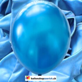 Aqua Blau Metallic Perl 1A Qualität Luftballons Heliumballons Natur Kautschuk Gummi Ballons 100% abbaubar Pearl Latex