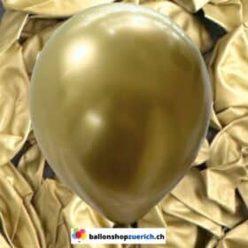 Gold Chrome Metallic glänzende Luftballons Heliumballons Latex 100% Natur Kautschuk