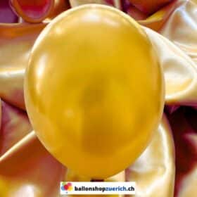 Gold Metallic Perl 1A Qualität Luftballons Heliumballons Natur Kautschuk Gummi Ballons 100% abbaubar Pearl Latex