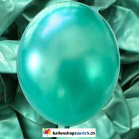Grün Metallic Perl 1A Qualität Luftballons Heliumballons Natur Kautschuk Gummi Ballons 100% abbaubar Pearl Latex
