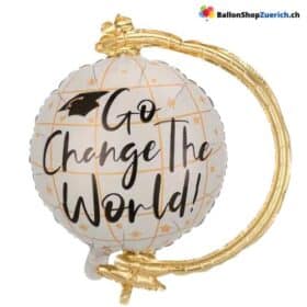 Luftballon CONGRADUATION Change the world Congrad Gratulation Ballon Heliumballon Abschluss Glückwunsch Abschlussfeier Prüfung Matura Studium Doktor Auszeichnung