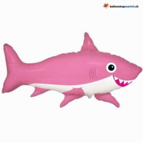 Luftballon Hai Fisch Rosa Pink Folie Heliumballon Geburtstagsfeier Dekoration Kinder Meer Ferien Party