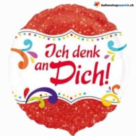 LuftballonIch denk an Dich Folie Ballon
