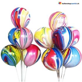 Luftballons 5 Stück Set Marmor Ballons Latex Bunt Geburtstag Dekor Hochzeitsdekorationen