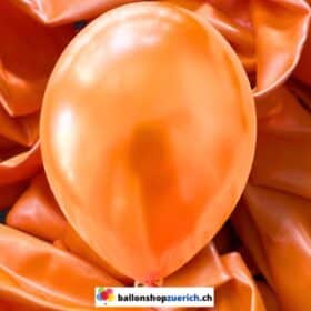 Orange Metallic Perl 1A Qualität Luftballons Heliumballons Natur Kautschuk Gummi Ballons 100% abbaubar Pearl Latex