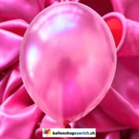 Pink Metallic Perl 1A Qualität Luftballons Heliumballons Natur Kautschuk Gummi Ballons 100% abbaubar Pearl Latex