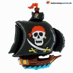 Piratenschiff Pirat Totenkopf Schädel Happy Birthday Ballon Kinder Dekoration Folien Ballon Boot Luftballon