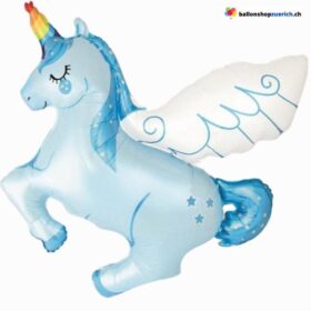 Riesen Rainbow Einhorn Pferd Unicorn Blau Folien Ballon Geburtstagsfeier Dekoration Kinder Party Unicornio Hochzeitsdekoration Baby Shower