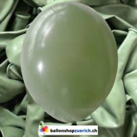 Salbeigrün Luftballons Heliumballons 1A Qualität Natur Kautschuk Gummi Ballons 100% abbaubar Latex