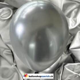 Ballons argentés chromés métallisés brillants, ballons à l'hélium, latex 100 % caoutchouc naturel