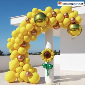 Sonnenblume Ballon Girlande Gelb Gold 75 teilig