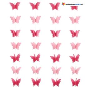 2,8 Meter bunte 3D Schmetterlinge Papier Girlande