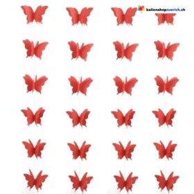 2,8 Meter bunte 3D Schmetterlinge Papier Girlande