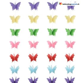 2,8 Meter bunte 3D Schmetterlinge Papier Girlande