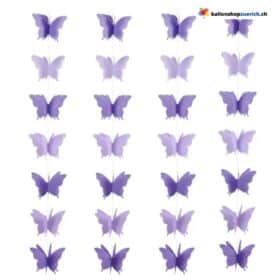 2,8 Meter bunte 3D Schmetterlinge Papier Girlande