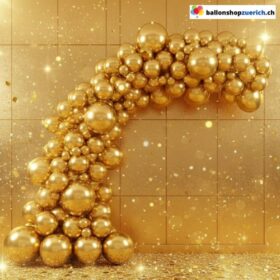 Ballongirlande Gold Metallic Chrome 103-teilig