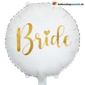 Sposa - Palloncino a elio in lamina d'oro bianco, decorazione per addio al nubilato