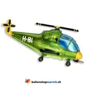 Hubschrauber Helikopter Luftballon Grün Folie Helium Ballon 99cm